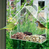 Vogelvoer huisje voor op het raam