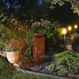 Led-plantenzuil paardenbloemendesign in roestlook